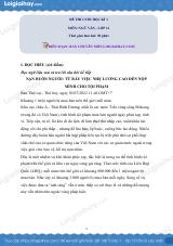 Đề thi học kì 1 Văn 11 Chân trời sáng tạo - Đề số 6